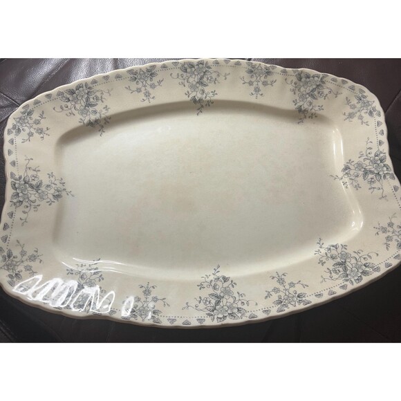 W.H Grindley 1891-1914 Arabic ironstone platter floral pattern 14 1/2 x 10 1/2 - Picture 1 of 6